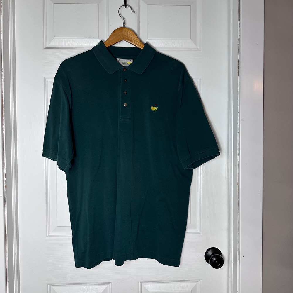 Slazenger Augusta National Golf Shop Masters Polo Shirt Green‎ Mens XL Cotton